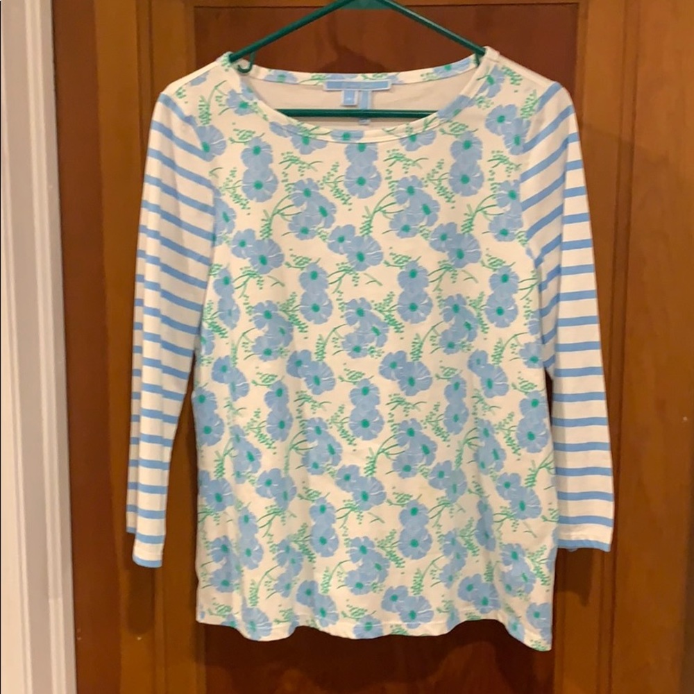 Draper James Floral 3/4 sleeve shirt